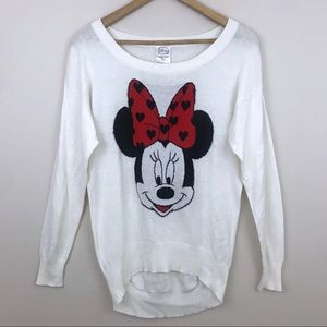 Disney White Minnie Mouse Sweater